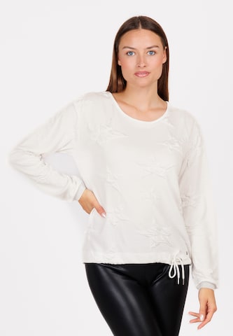 Key Largo Sweatshirt 'Sky' in Weiß: Vorderseite