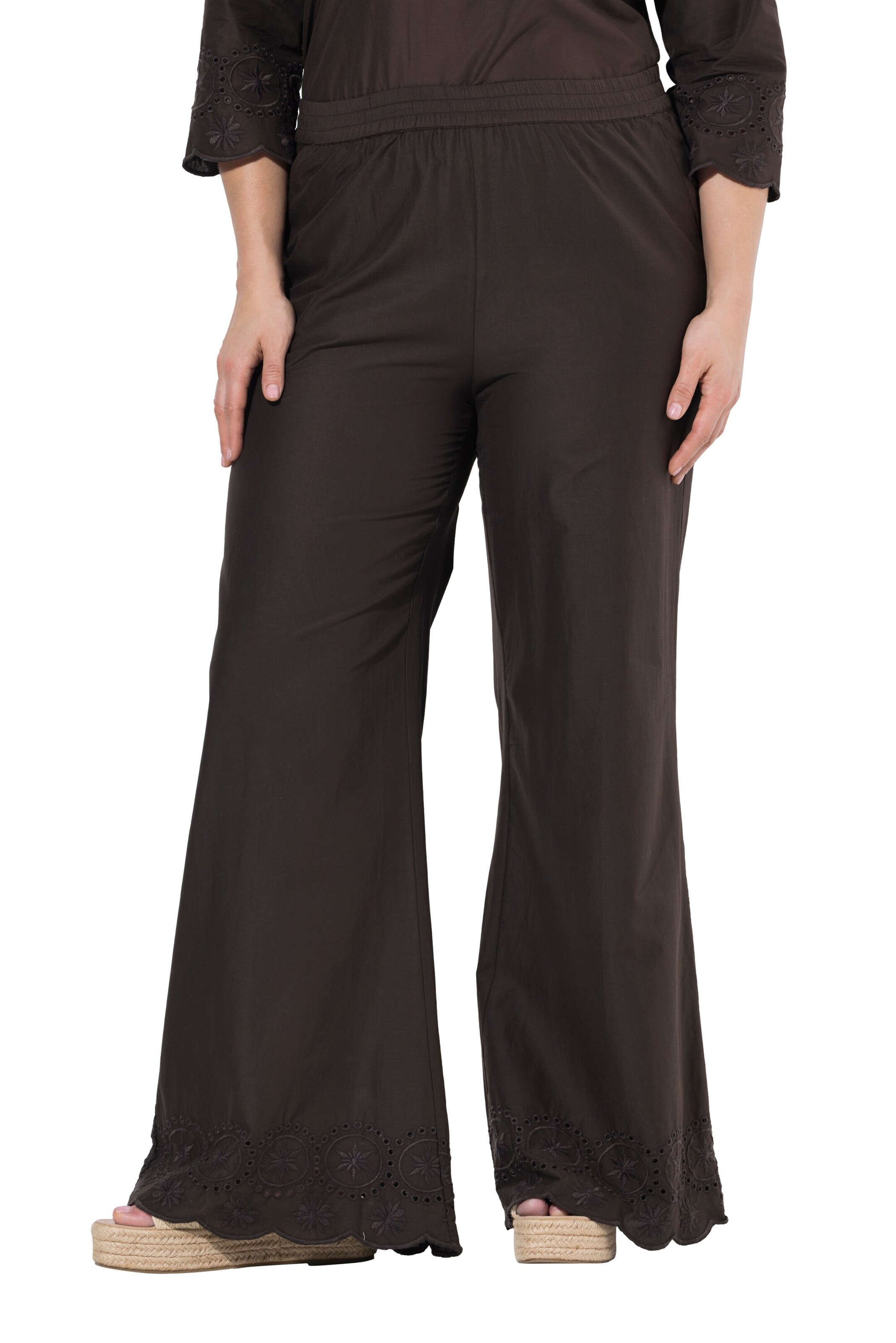 Ulla Popken Regular Hose in Braun: Vorderseite