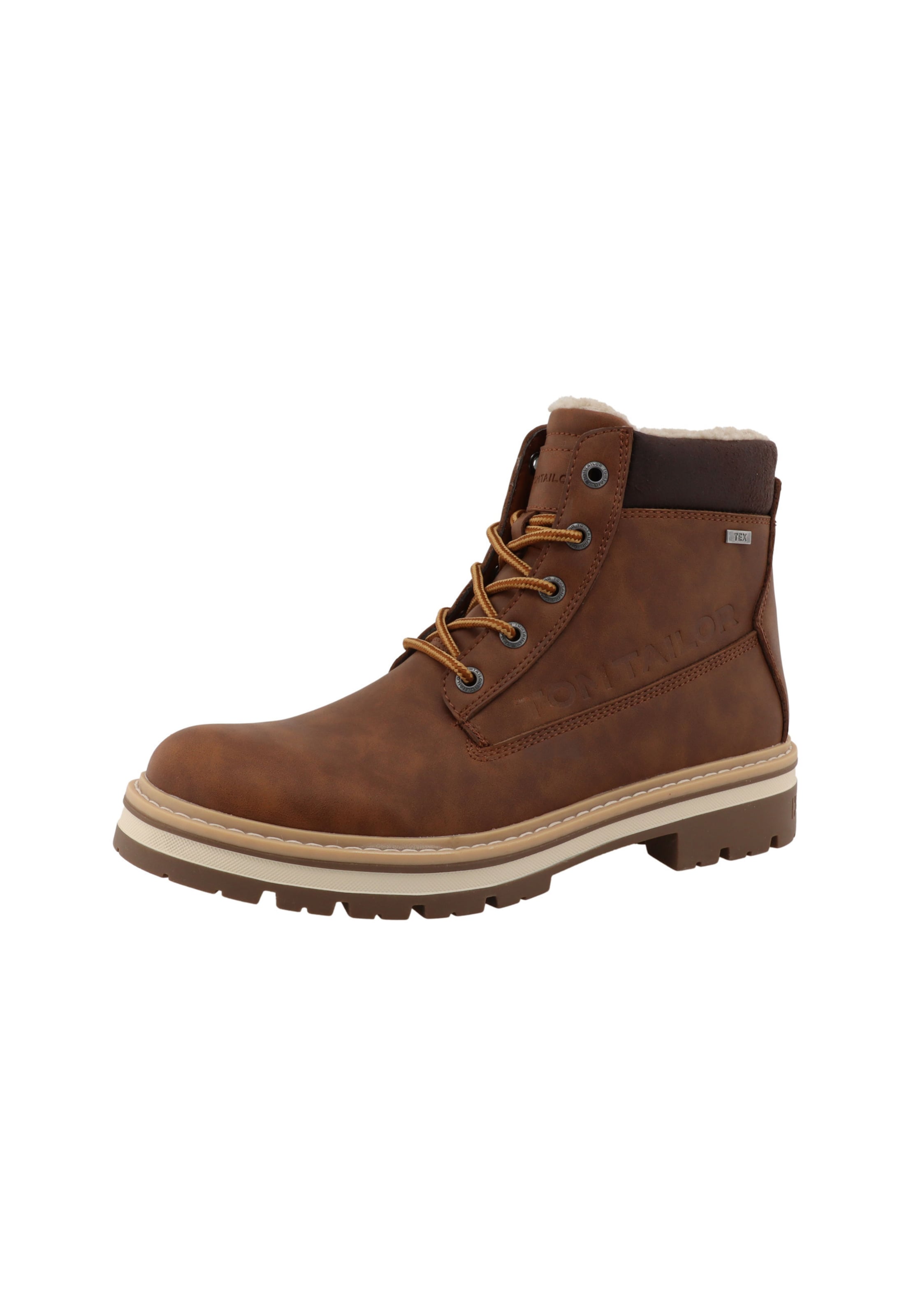 TOM TAILOR Veterboots in Bruin: voorkant