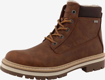 TOM TAILOR Veterboots in Bruin: voorkant