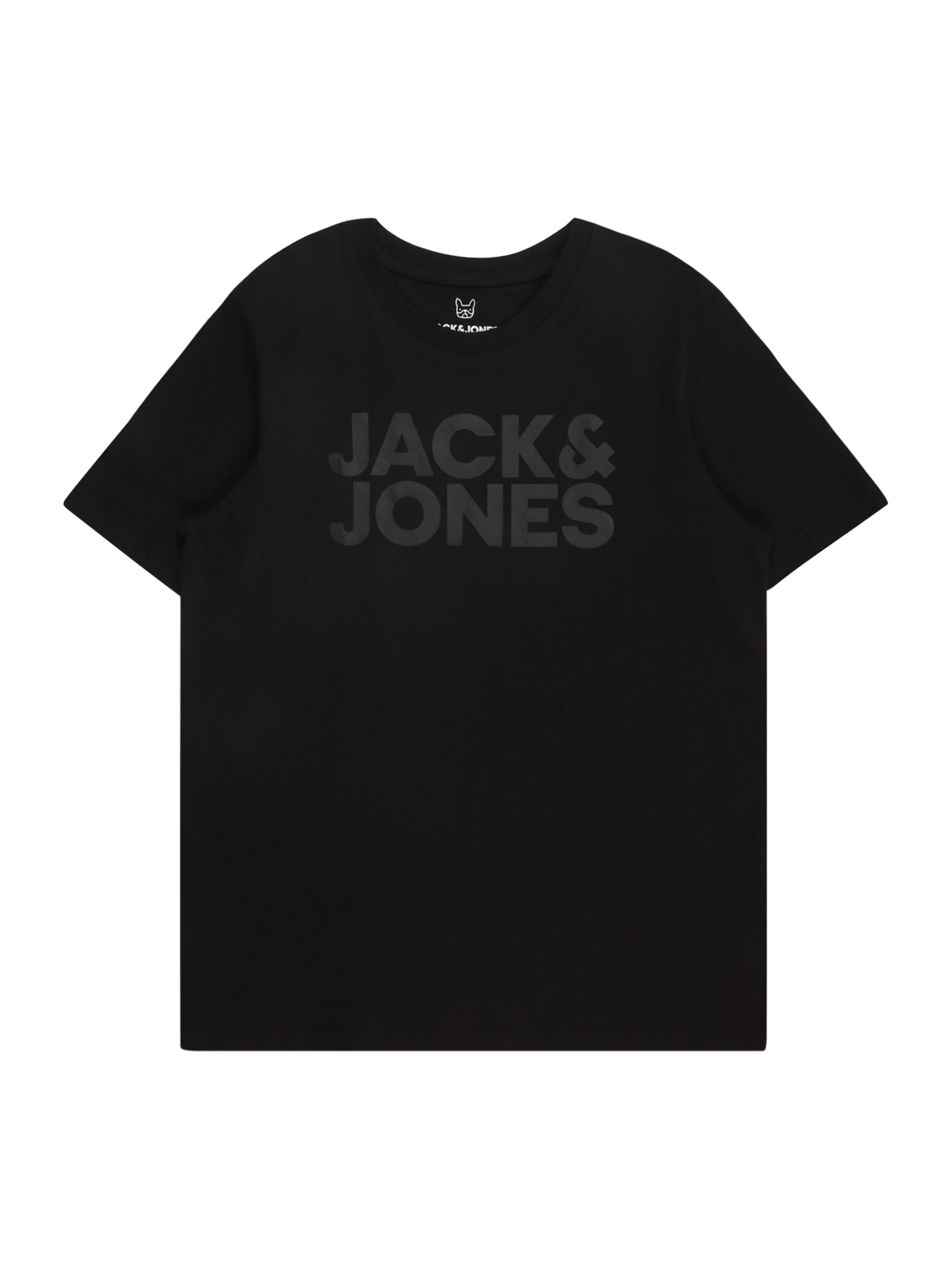 Tricou 'JJEcorp' de la Jack & Jones Junior pe negru: față