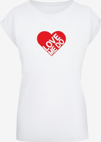 Merchcode T-Shirt 'Beatles - Love me do' in Weiß: predná strana