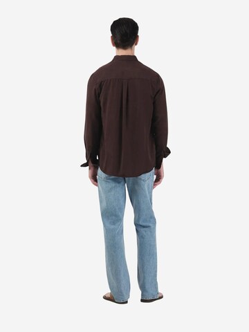 Giesto Comfort fit Overhemd in Bruin