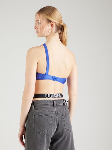 Calvin Klein Swimwear Õlapaelteta Bikiinitopp 'Intense Power', värv sinine