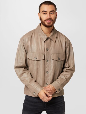 DRYKORN Between-Season Jacket 'MAJID' in Brown: front