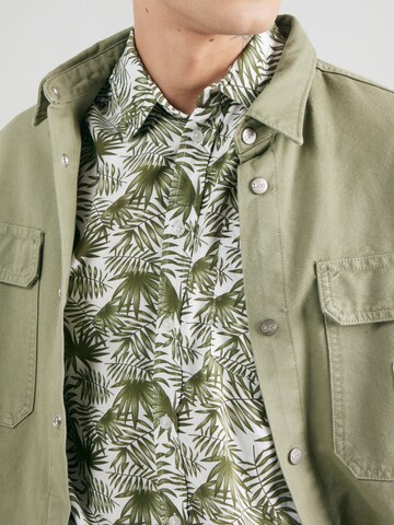 BLEND Regular fit Button Up Shirt 'HADIM' in Green