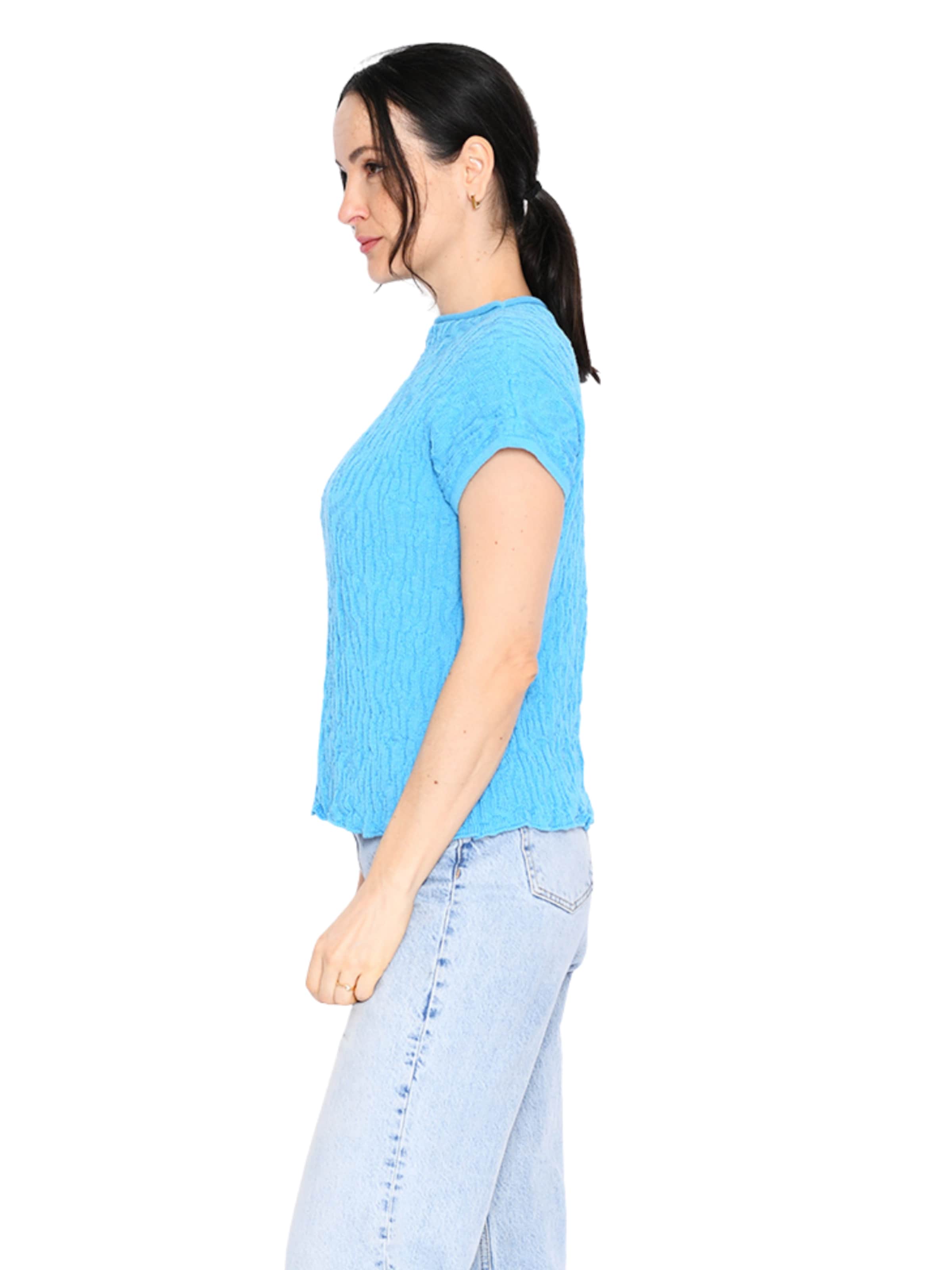 Süel knitwear Sticktop 'Wrinkled Texture'‌‌‌‌ in Blau
