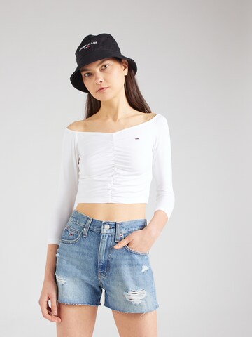 T-shirt Tommy Jeans en blanc : devant