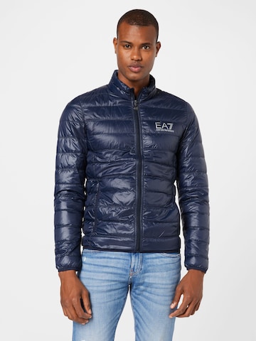 EA7 Emporio Armani Winter Jacket in Blue: front