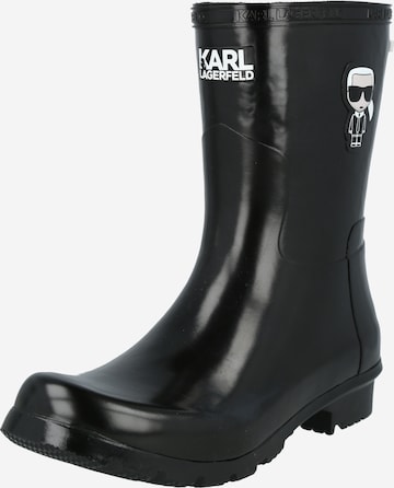 Karl Lagerfeld - Botas de borracha em preto: frente