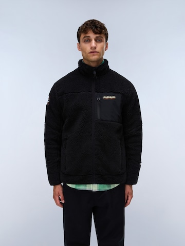 NAPAPIJRI - Chaqueta polar 'Yupik' en negro: frente