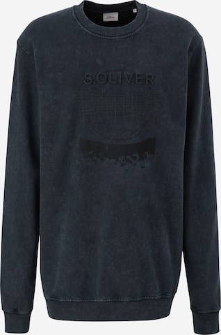 s.Oliver Men Tall Sizes Sweatshirt in Grey: front