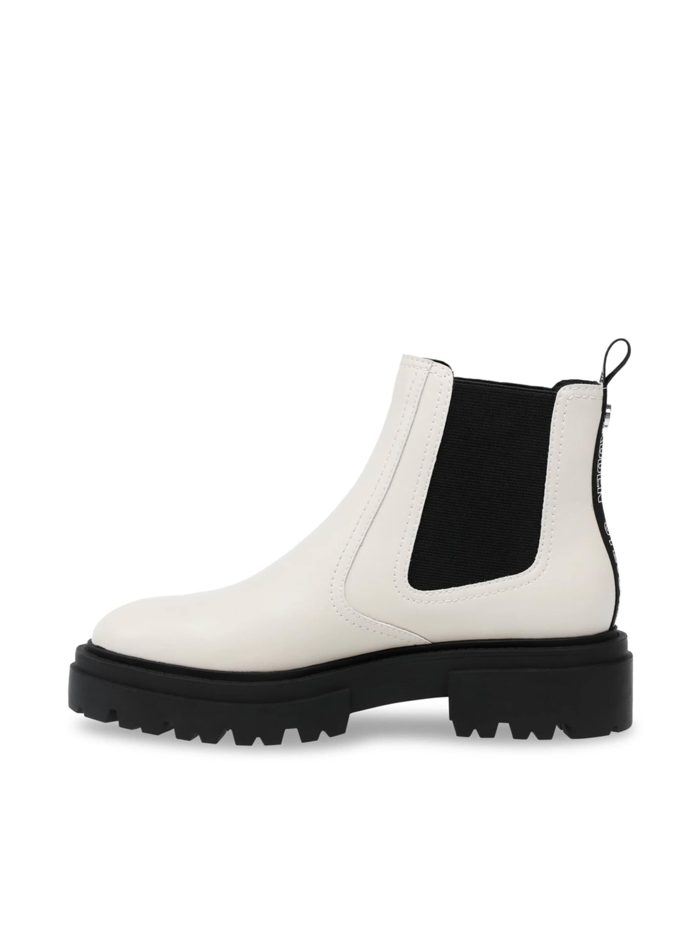 STEVE MADDEN Botki 'Womens Astute Bone Leat Ankle Boots' w kolorze biały: przód