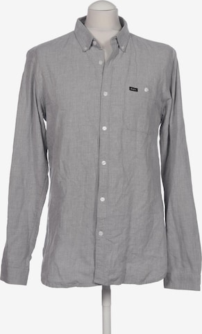 RVCA Button Up Shirt in M in Grey: front