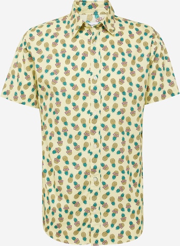 JACK & JONES Regular fit Overhemd 'SUNSHADE' in Geel: voorkant