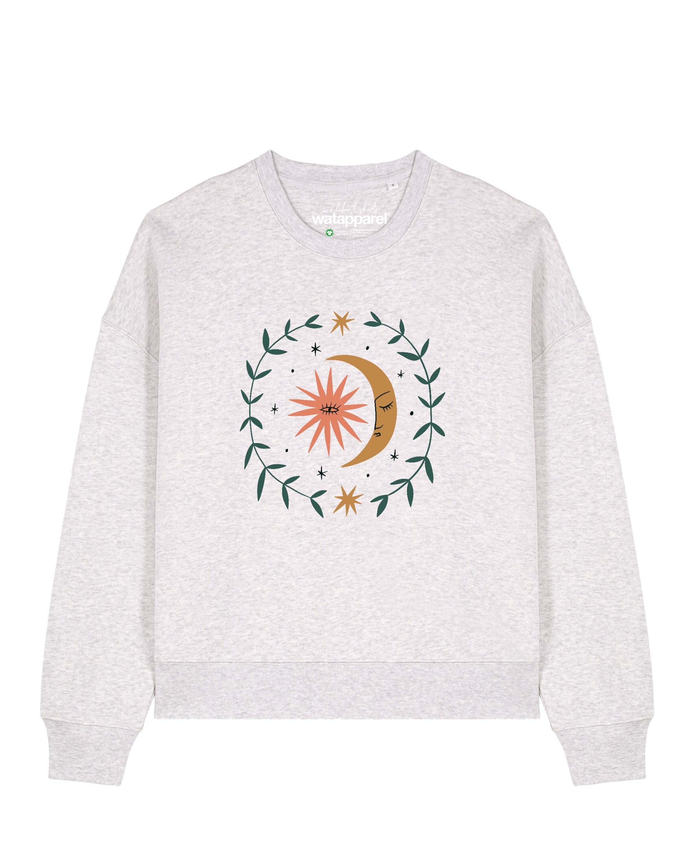 Sweat-shirt 'Love and flex ' Watapparel en gris : devant