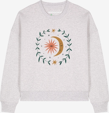 Felpa 'Love and flex ' di Watapparel in grigio: frontale