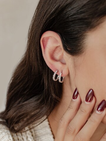 Hey Happiness Ohrringe 'Braided' in Silber