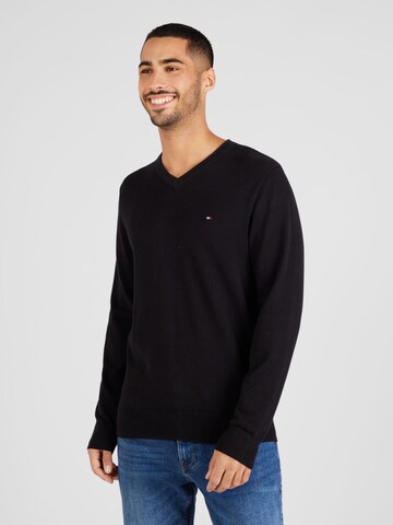 TOMMY HILFIGER - Jersey en negro: frente
