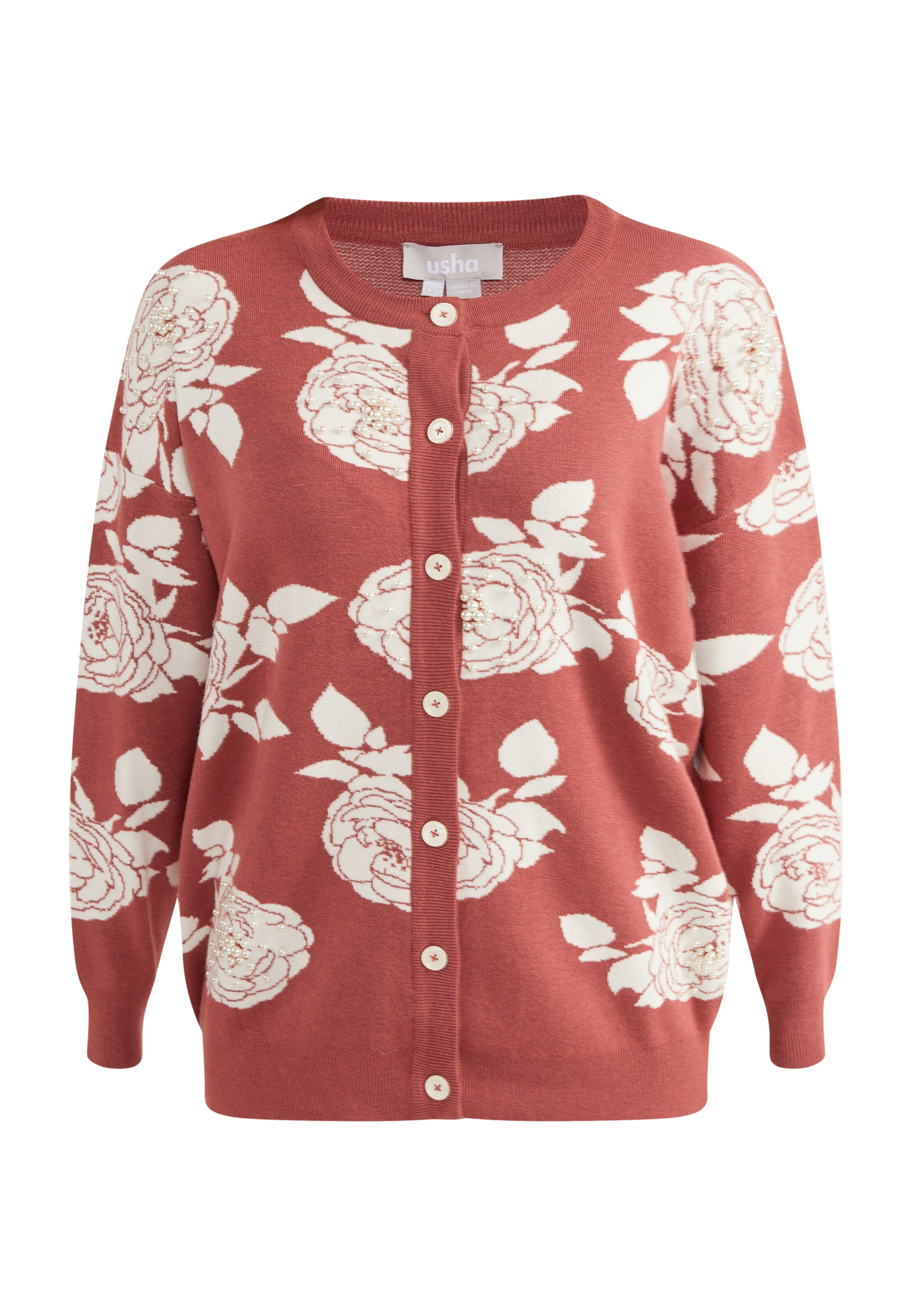 Usha Kardigán 'Sivene' - Ružová: predná strana