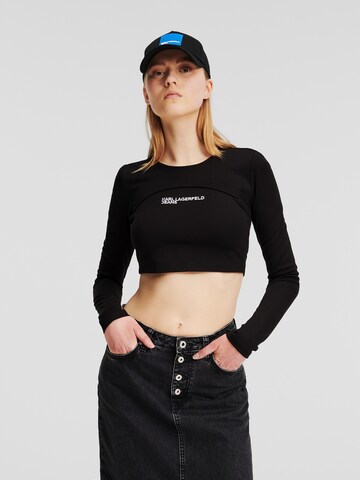 juoda KARL LAGERFELD JEANS Marškinėliai: priekis