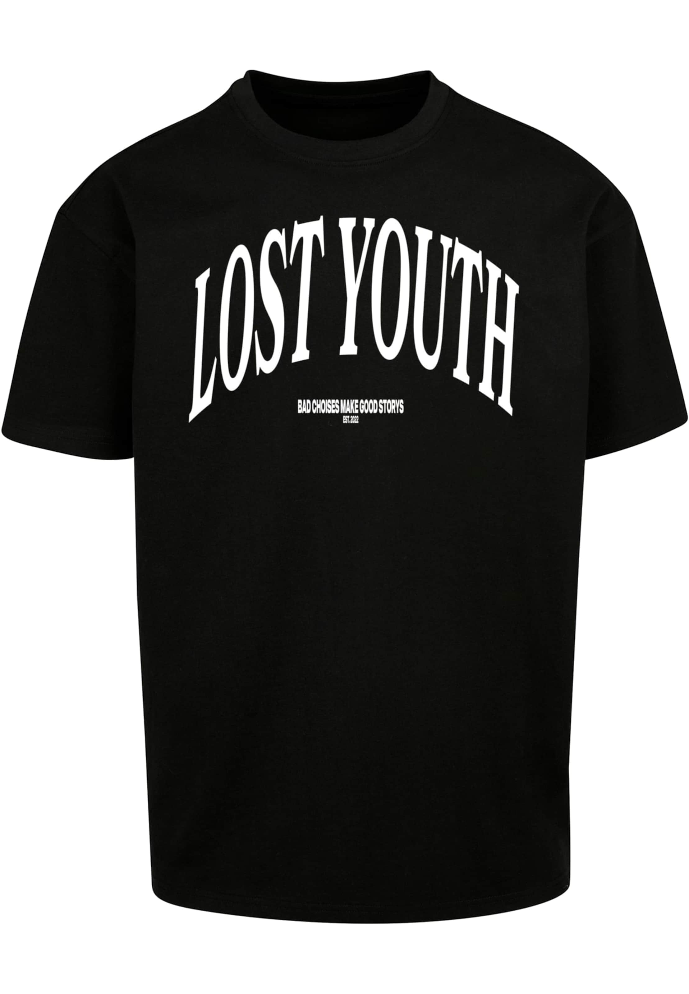 Maglietta 'Classic V.1' di Lost Youth in nero: frontale