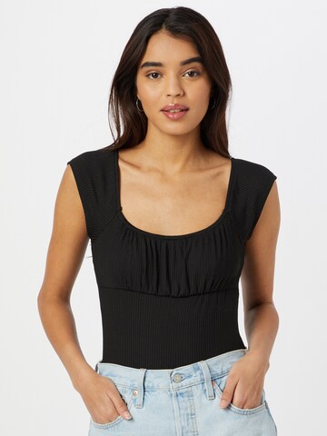 Tricou body de la GLAMOROUS pe negru: față