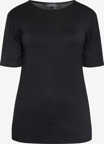 Pull-over usha BLACK LABEL en noir : devant