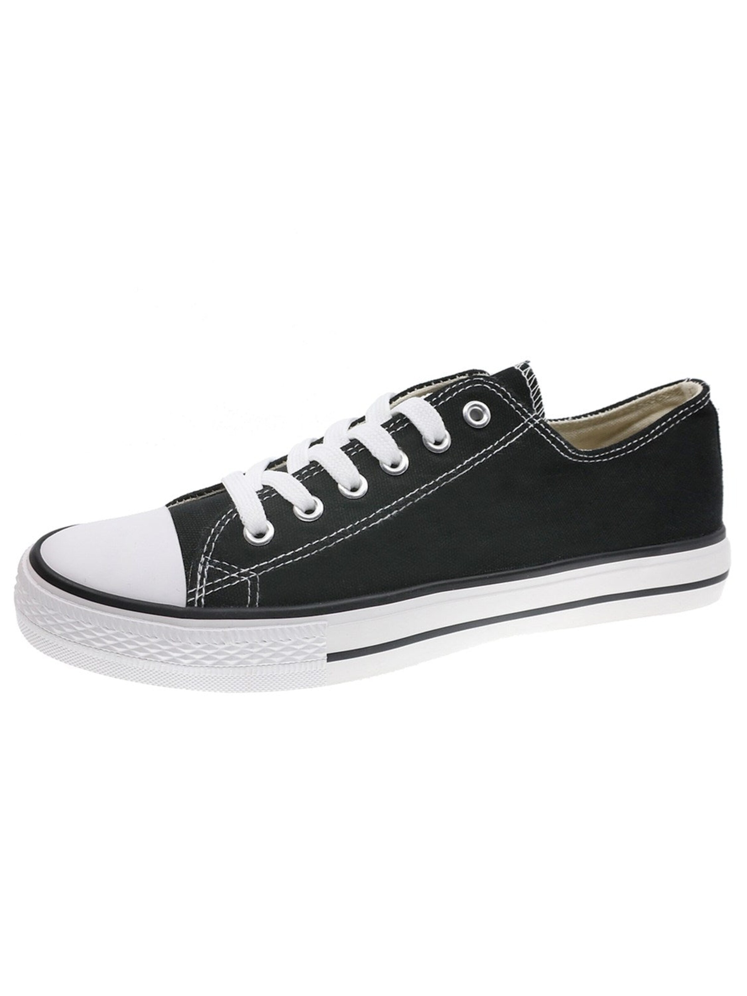 Beppi Schnürschuh 'Canvas Shoe'‌‌‌‌‌‌‌ in Schwarz: Vorderseite