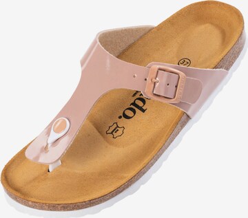 Palado T-Bar Sandals 'Kos' in Pink: front