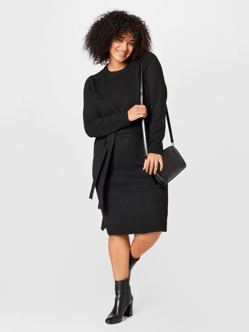 PIECES Curve Knitted dress 'CAVA' in Black