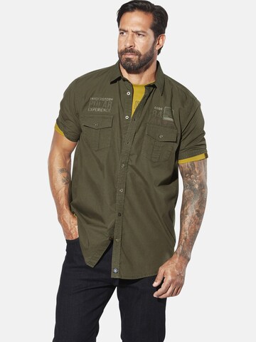 Jan Vanderstorm Comfort fit Button Up Shirt 'Alpri' in Green: front