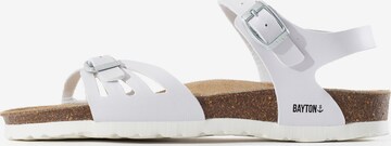 Bayton Sandalen met riem 'Eos' in Wit: voorkant