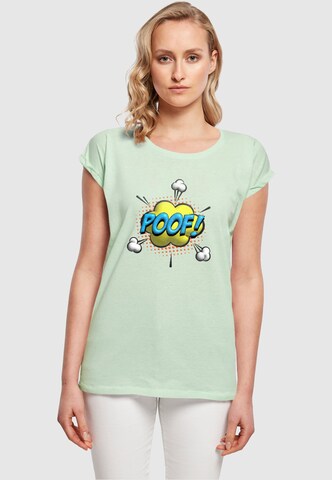 Maglietta 'Poof Comic' di Merchcode in verde: frontale