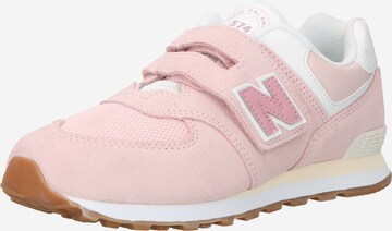 Sneaker '574' di new balance in rosa: frontale