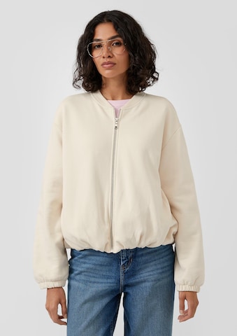 Veste de survêtement s.Oliver en beige : devant