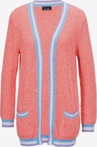 Goldner Knit Cardigan in Orange: front