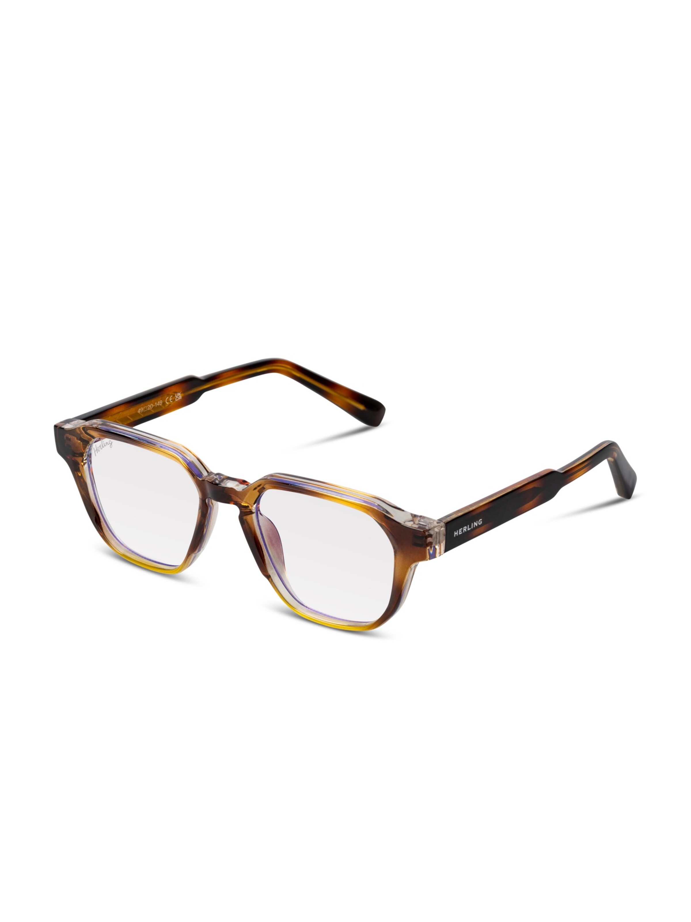 Herling Glasses 'Zane Blue Light' in Brown: front