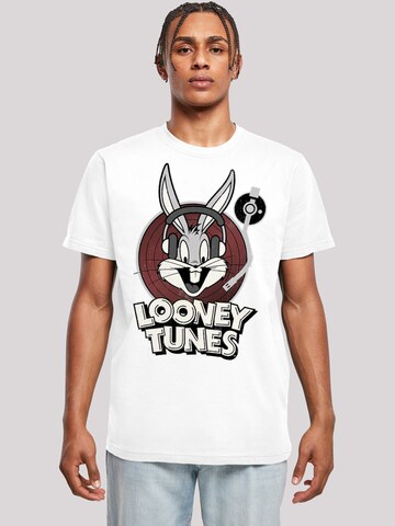 F4NT4STIC Shirt 'Looney Tunes Bugs Bunny' in Wit: voorkant