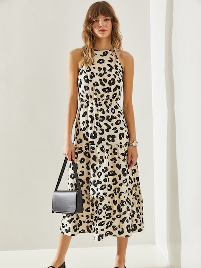 Bianco Lucci Jurk in de kleur Ecru / Zwart, Productweergave