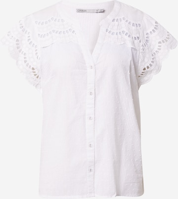 Oasis - Blusa 'Dobby' en blanco: frente