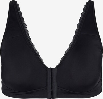 Devoted by Zizzi Bralette Bra 'LERVA' in Black: front