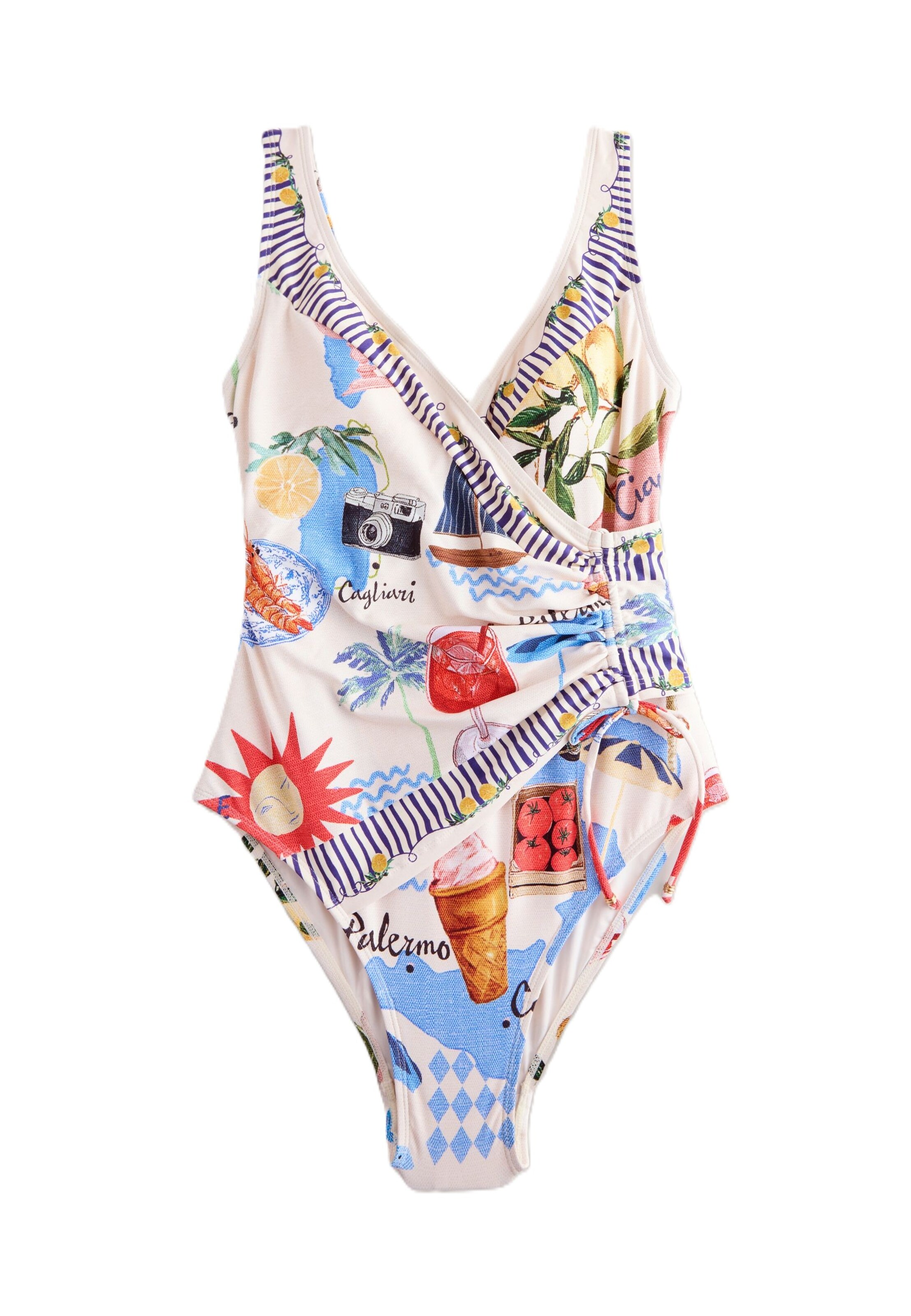 Next Triangel Badeanzug in Beige: Vorderseite
