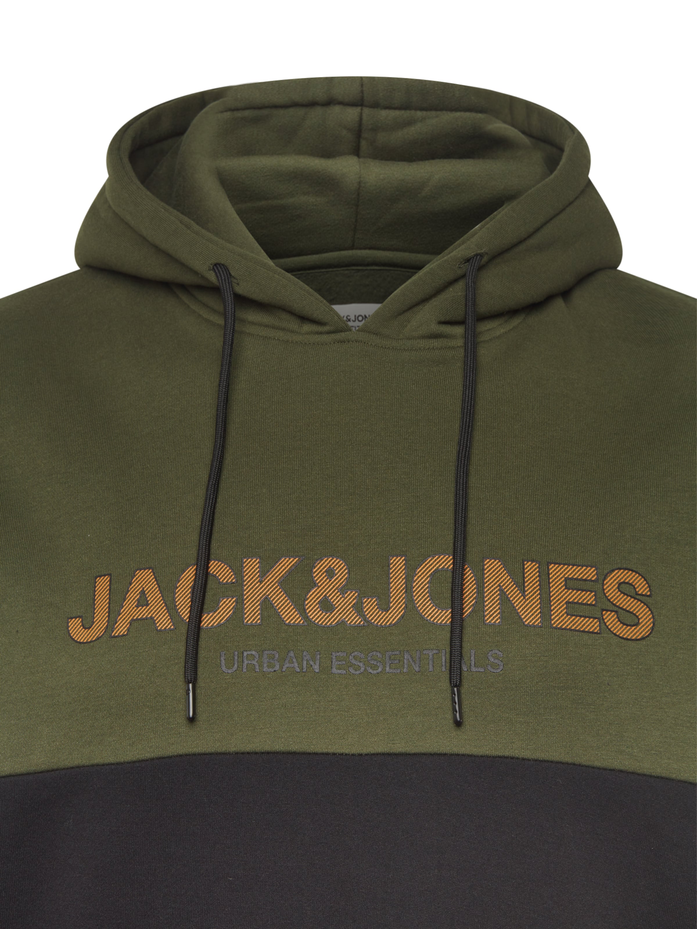 Männer Große Größen Jack & Jones Plus Sweatshirt in Dunkelgrün, Schwarz - TW01367