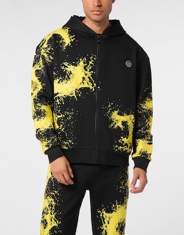 Giacca di felpa 'Splash' di Plein Sport in nero: frontale