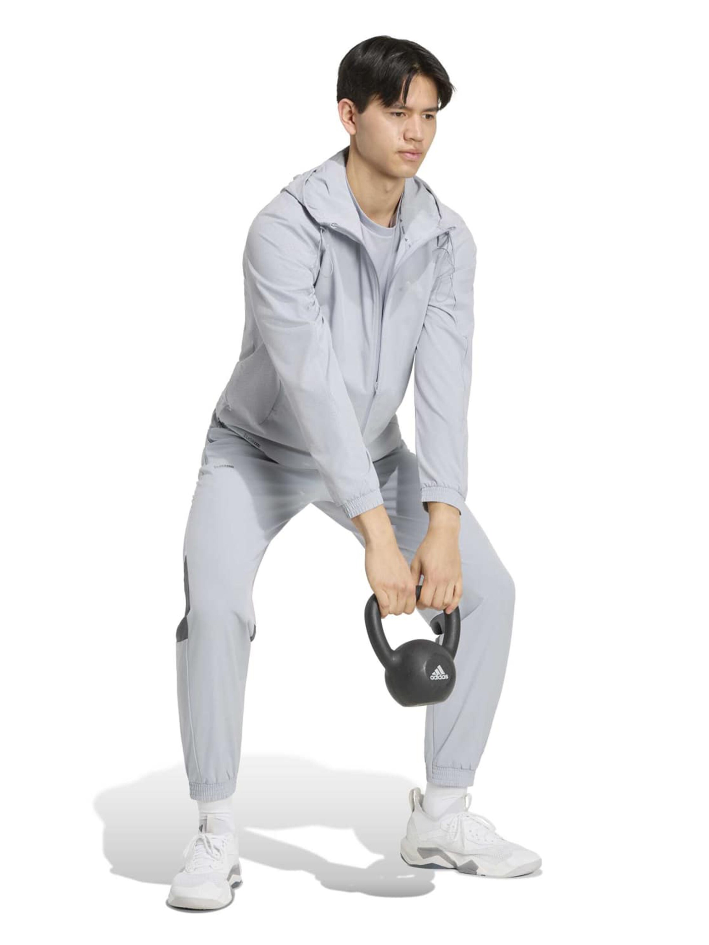 ADIDAS PERFORMANCE Jakna za trening 'TECH APP' | siva barva