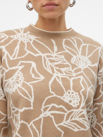 VERO MODA Svetr 'NEW FLORA' – hnědá