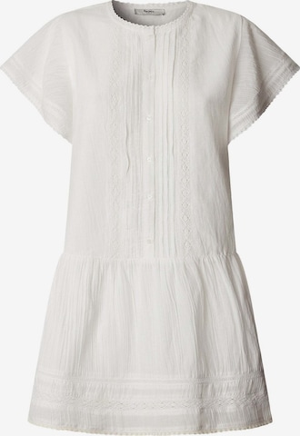 Abito camicia 'Destin' di Pepe Jeans in bianco: frontale