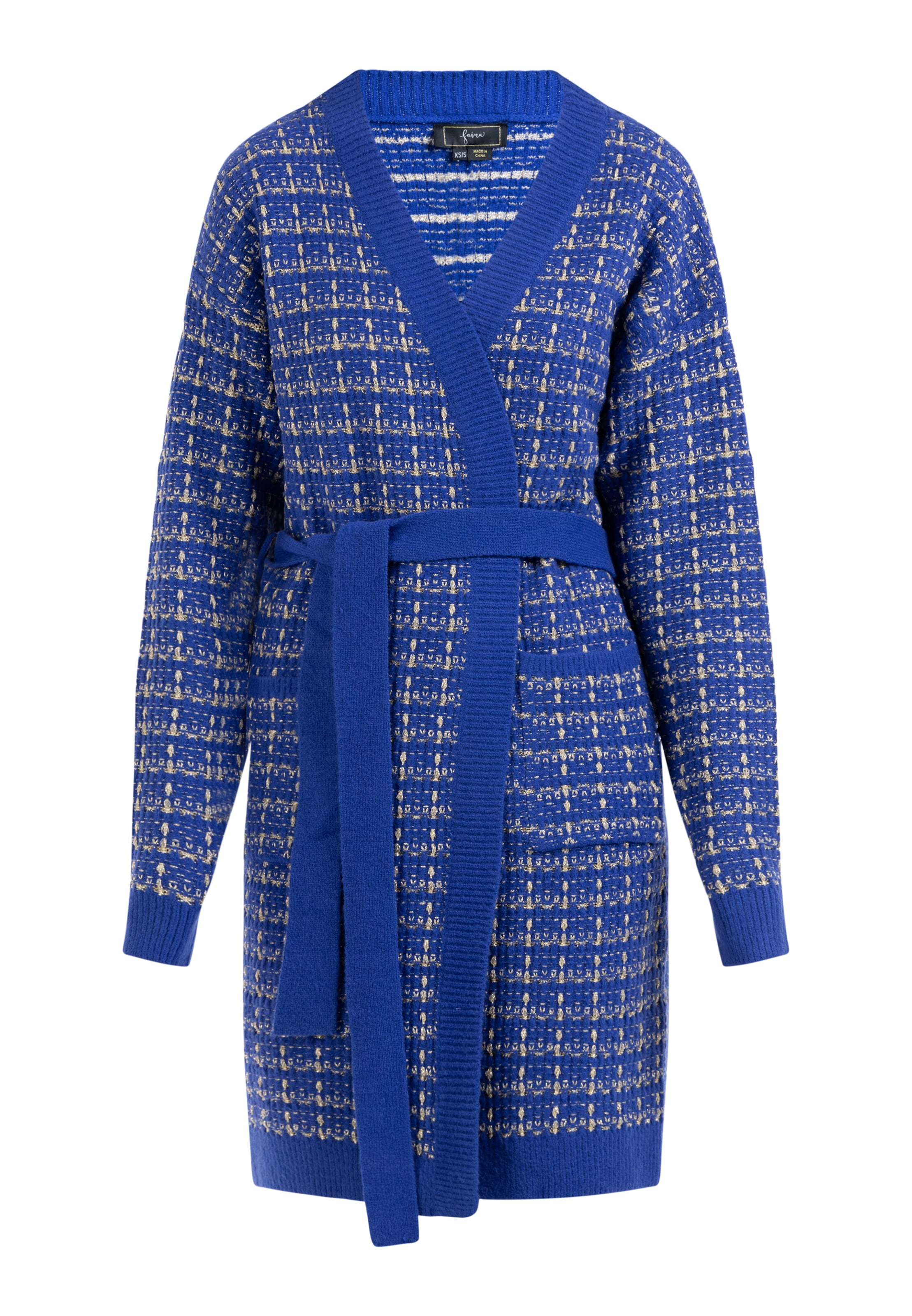 faina Вязаная кофта 'Koosh' в Синий: спереди