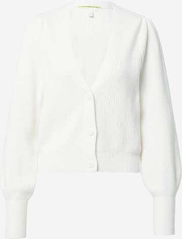 QS Knit Cardigan in White: front